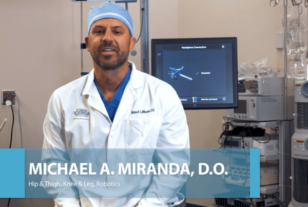 Orthopaedic NAVIO Surgical System Dr. Miranda Florida Orthopaedic Institute