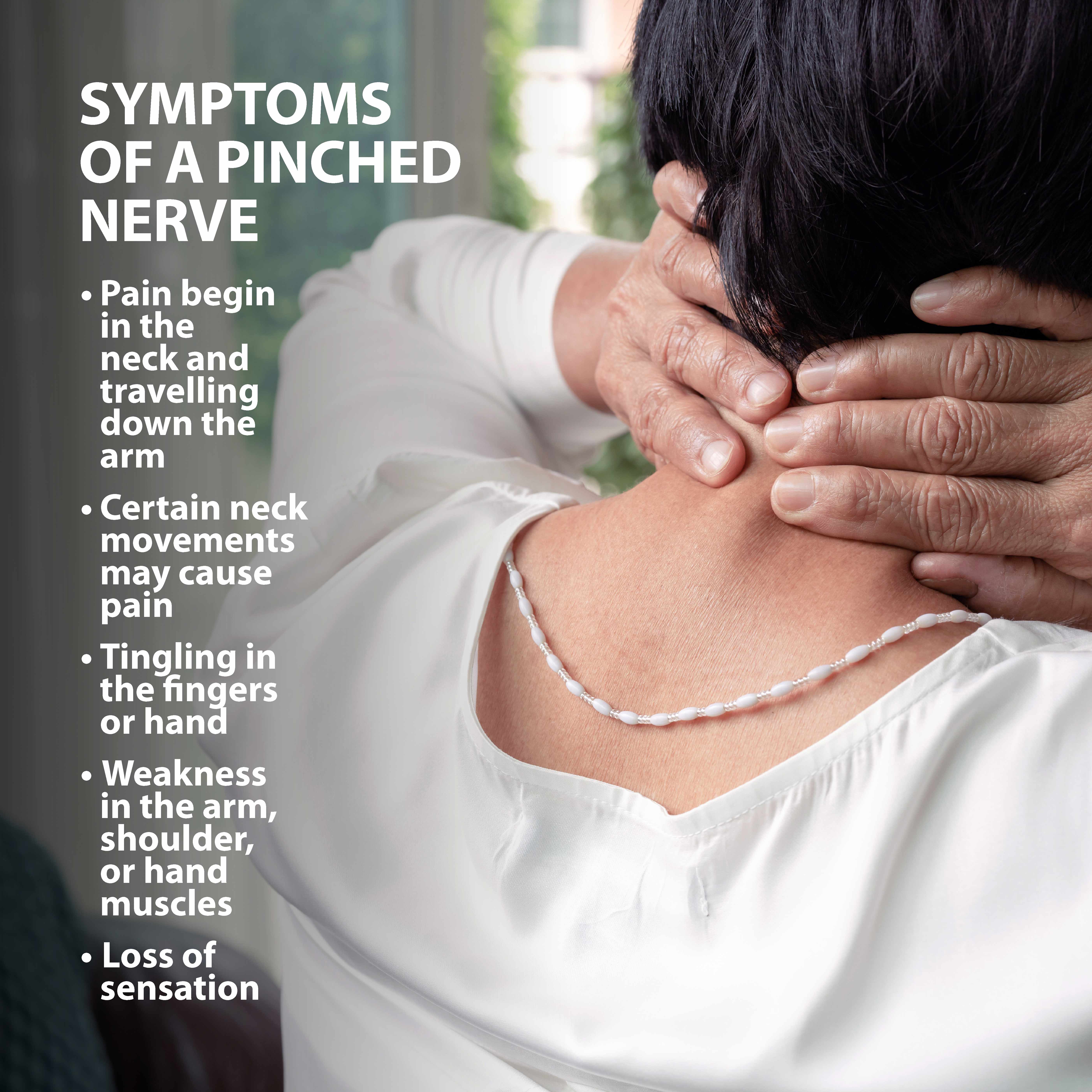 Pinched Nerve in the Neck Symptoms Graphic