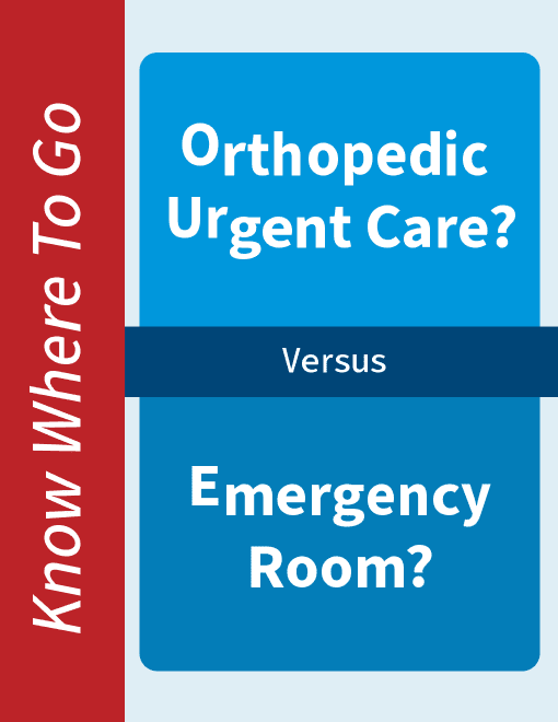 Urgent Care vs. ER vs. Orthopedic Urgent Care Comparison Chart Preview