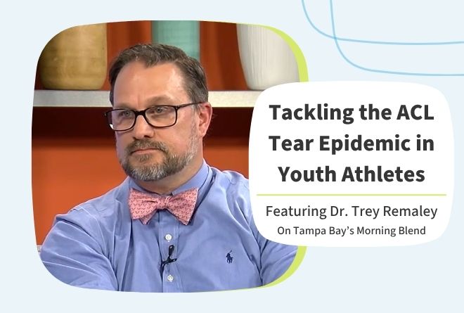 Dr. Trey Remaley being interviewed on Tampa Bay's Morning Blend Show