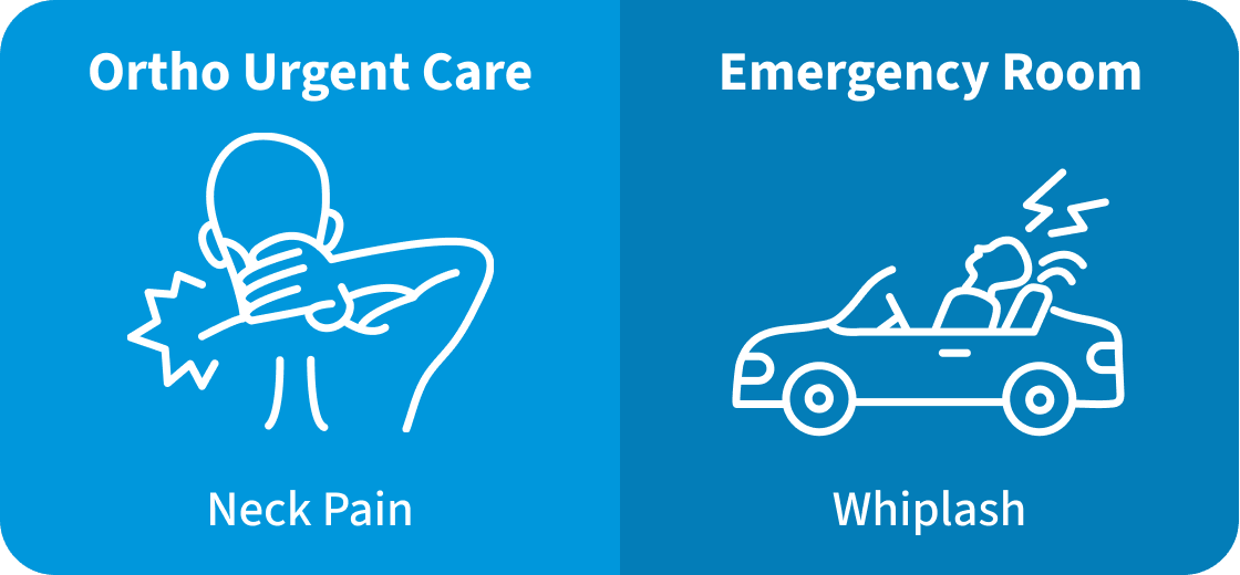 Neck Pain Go To Ortho Urgent Care / Whiplash Go To ER