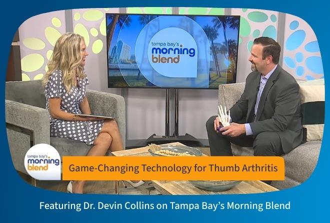 Dr. Collins and Natalie on Tampa Bay's Morning Blend TV set.
