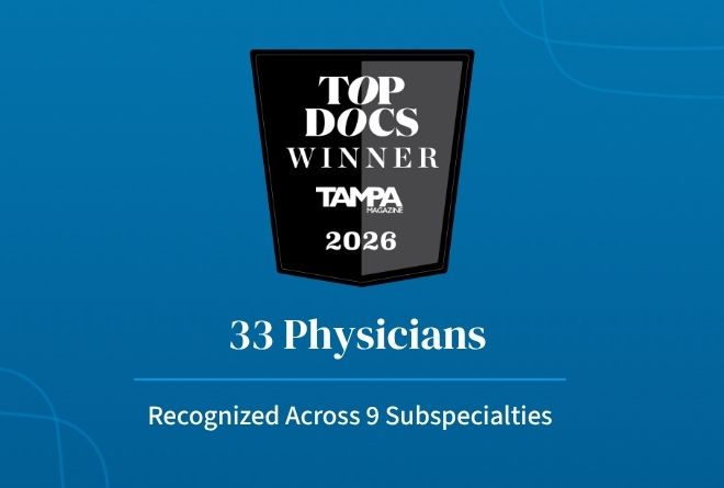 Florida Orthopaedic Institute physicians recognized in TAMPA Magazine's 2026 Top Doctors list.