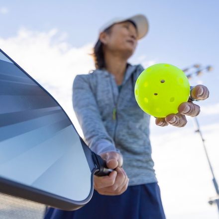 woman playing pickleball